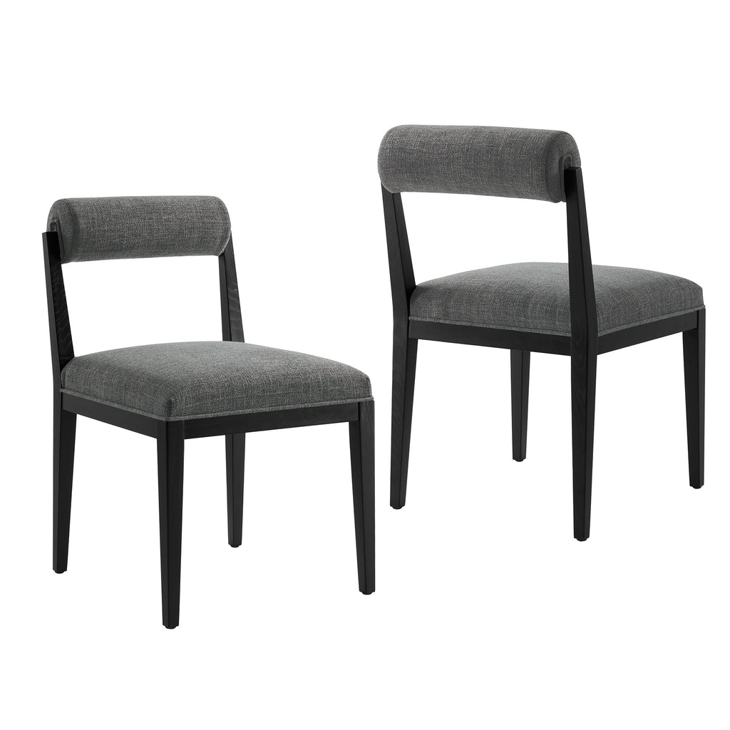 Kai Fabric Dining Chair Set of 2 - Charcoal