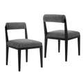 Kai Fabric Dining Chair Set of 2 - Charcoal