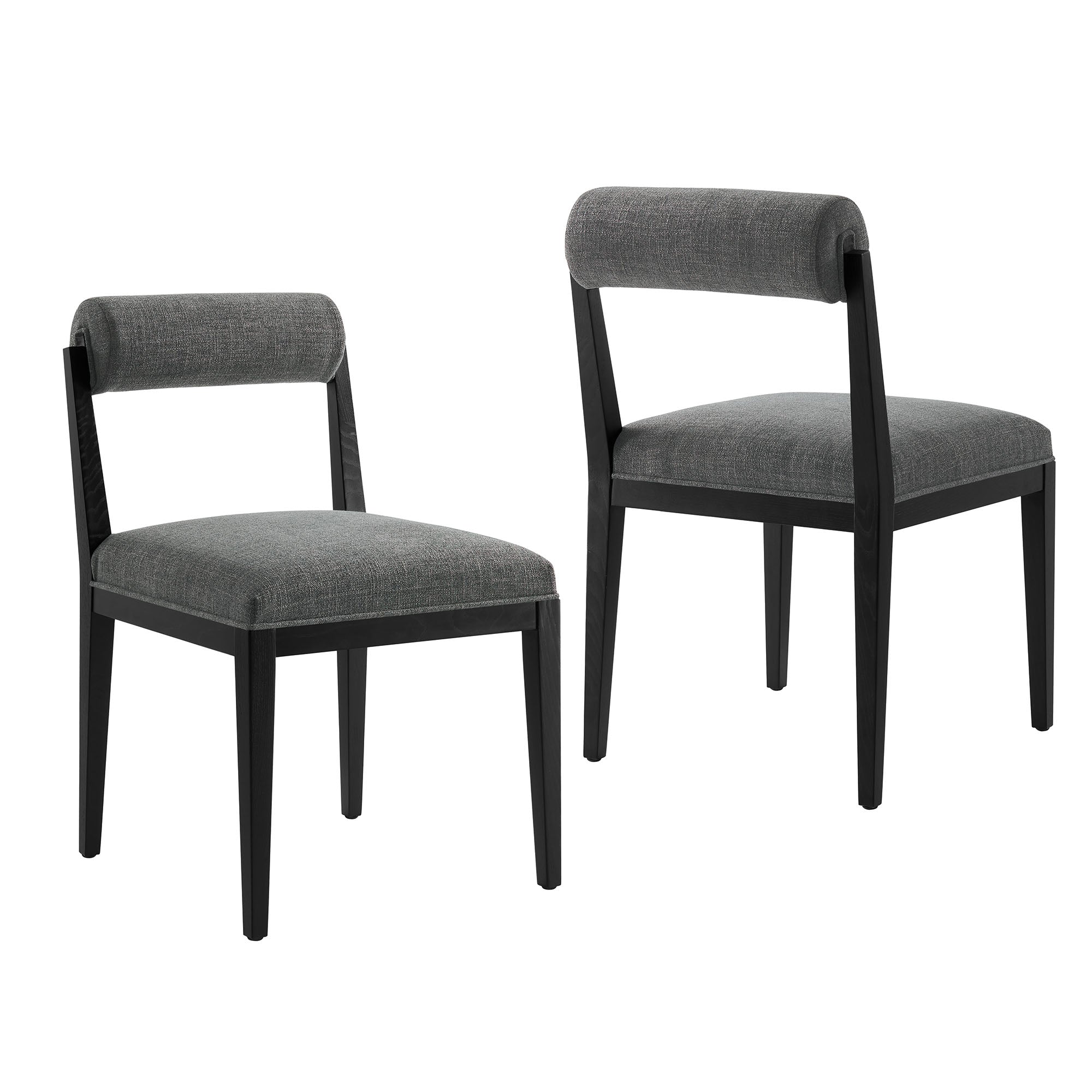 Kai Fabric Dining Chair Set of 2 - Charcoal
