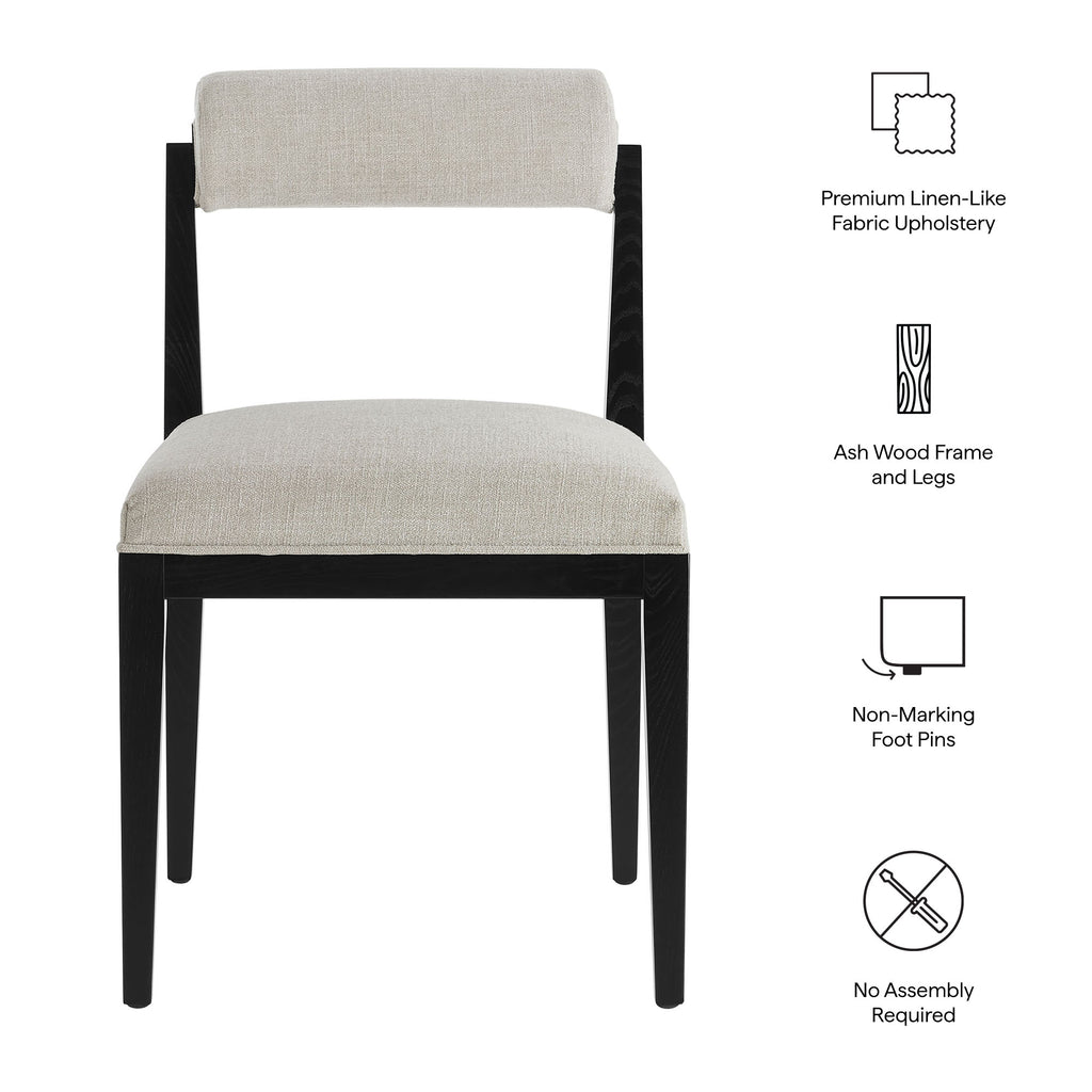 Kai Fabric Dining Chair Set of 2 - Linen