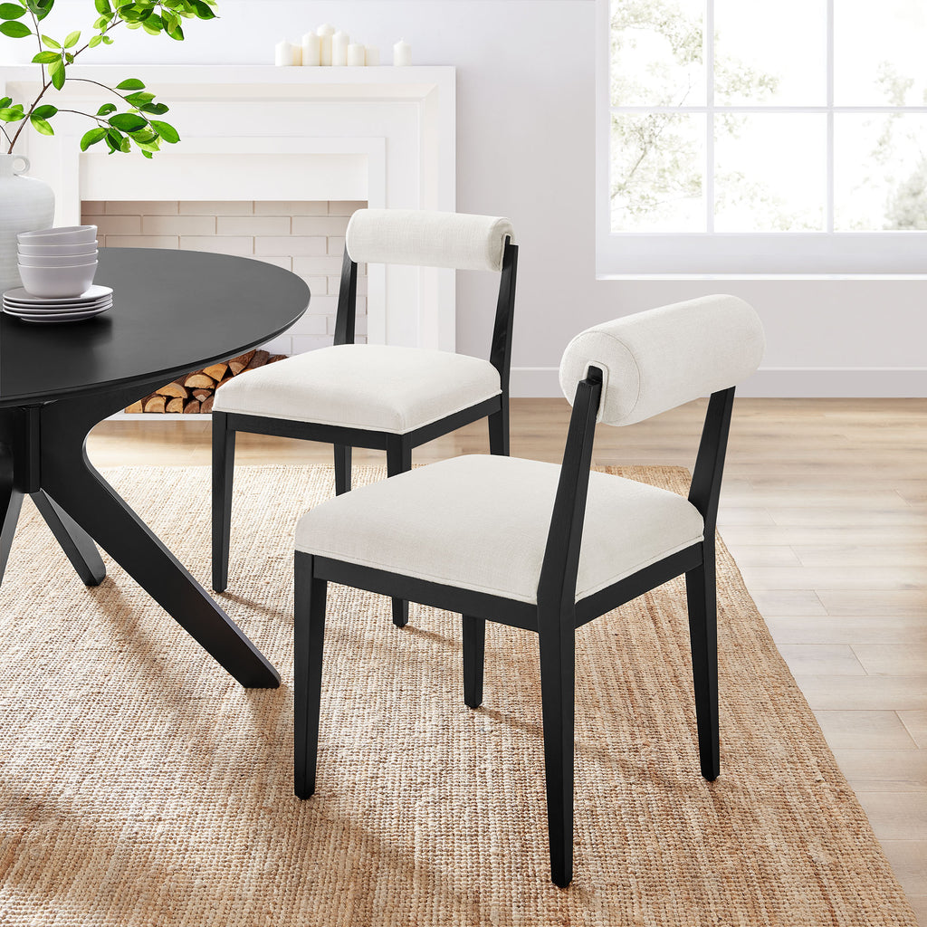 Kai Fabric Dining Chair Set of 2 - Salt