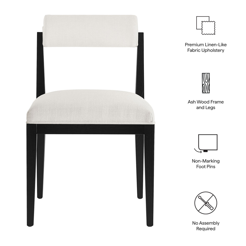 Kai Fabric Dining Chair Set of 2 - Salt