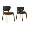 Fenwick Fabric Dining Chairs Set of 2 - Ebony