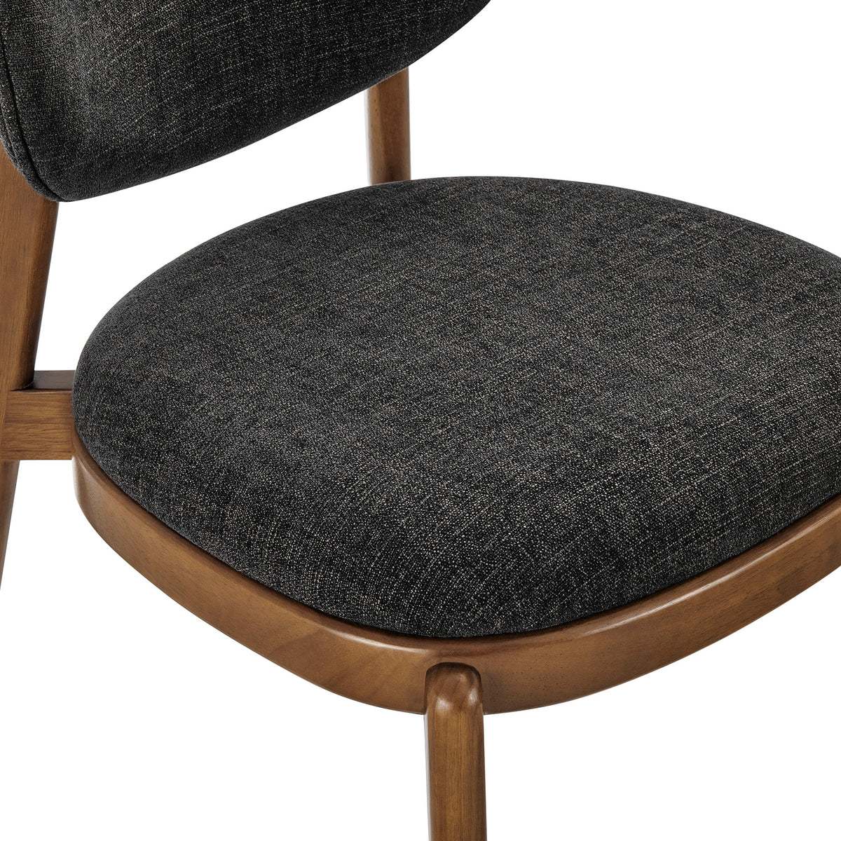 Fenwick Fabric Dining Chairs Set of 2 - Ebony