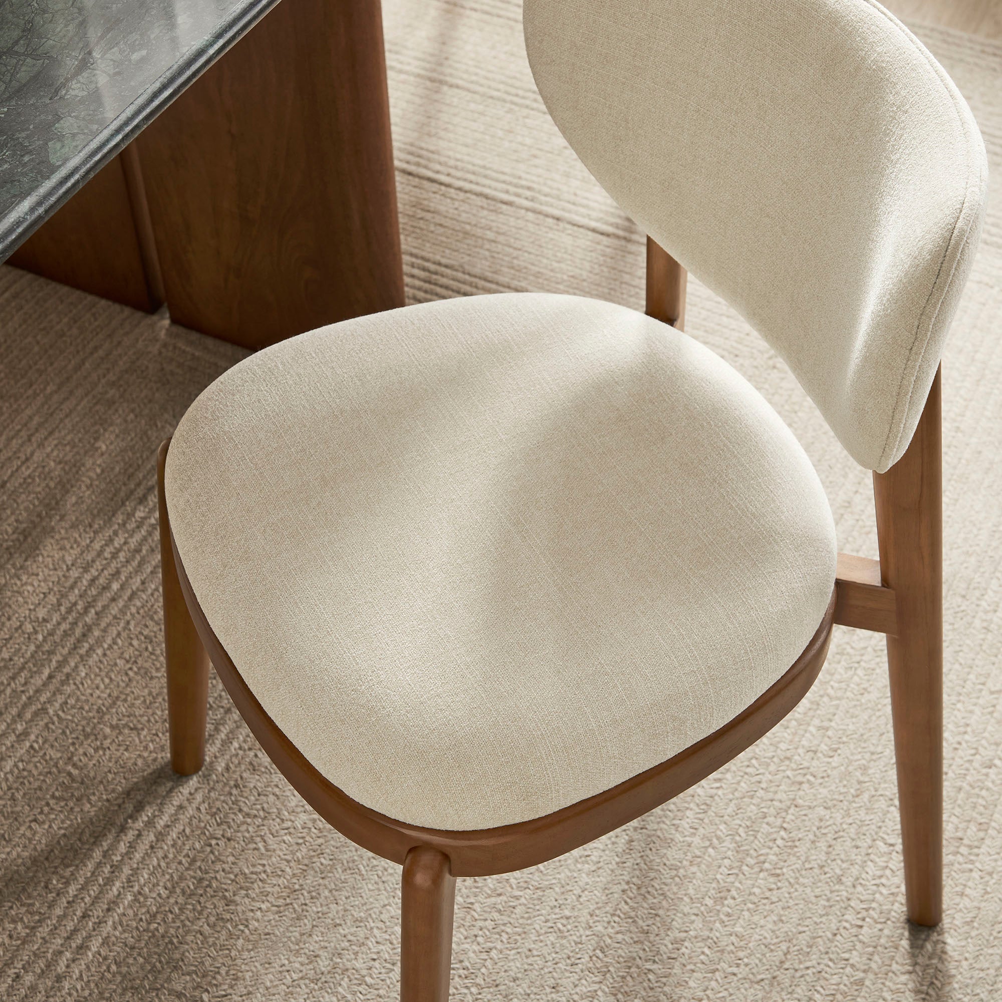 Fenwick Fabric Dining Chairs Set of 2 - Ecru