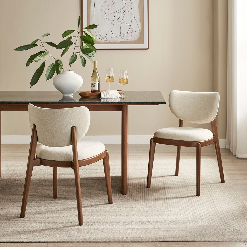 Fenwick Fabric Dining Chairs Set of 2 - Ecru