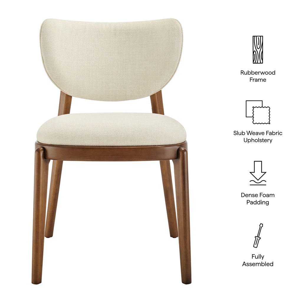 Fenwick Fabric Dining Chairs Set of 2 - Ecru