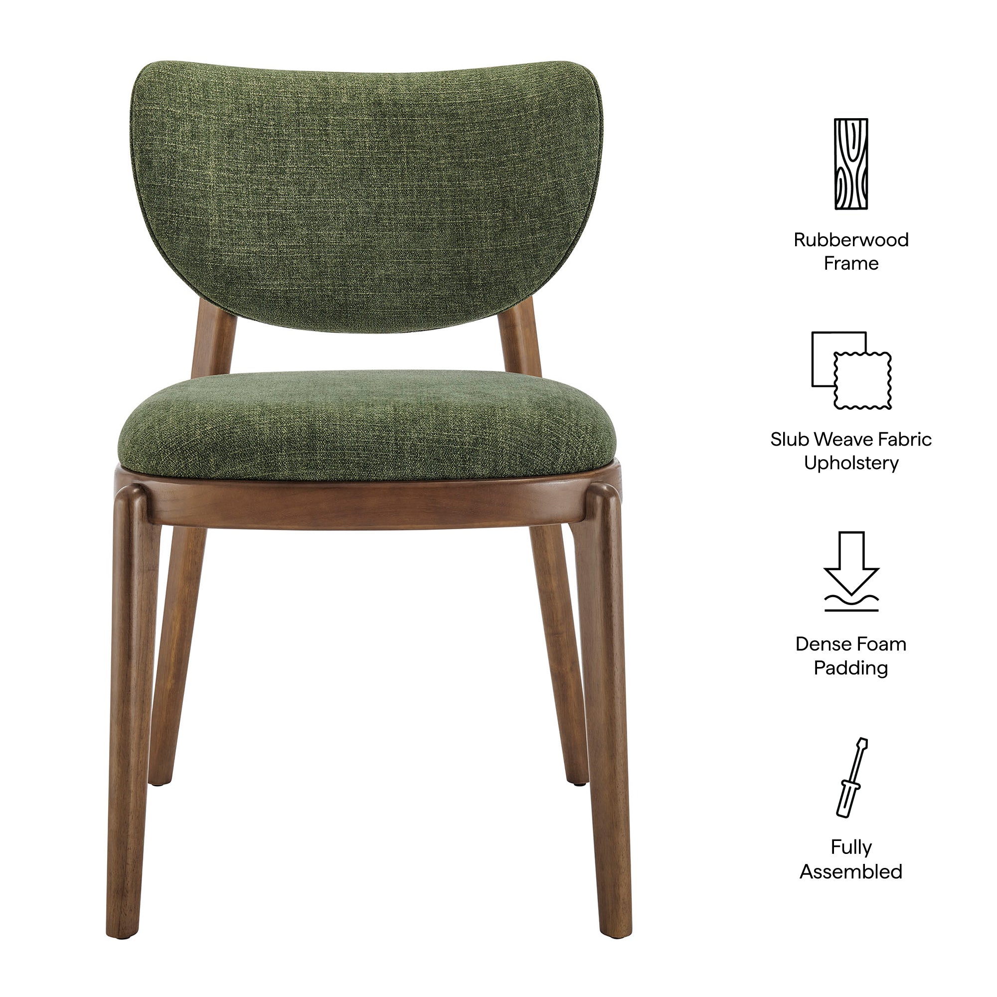 Fenwick Fabric Dining Chairs Set of 2 - Foliage