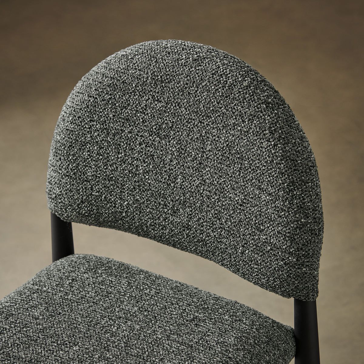 Hayley Upholstered Fabric Counter Stools Set of 2 - Black Anthracite