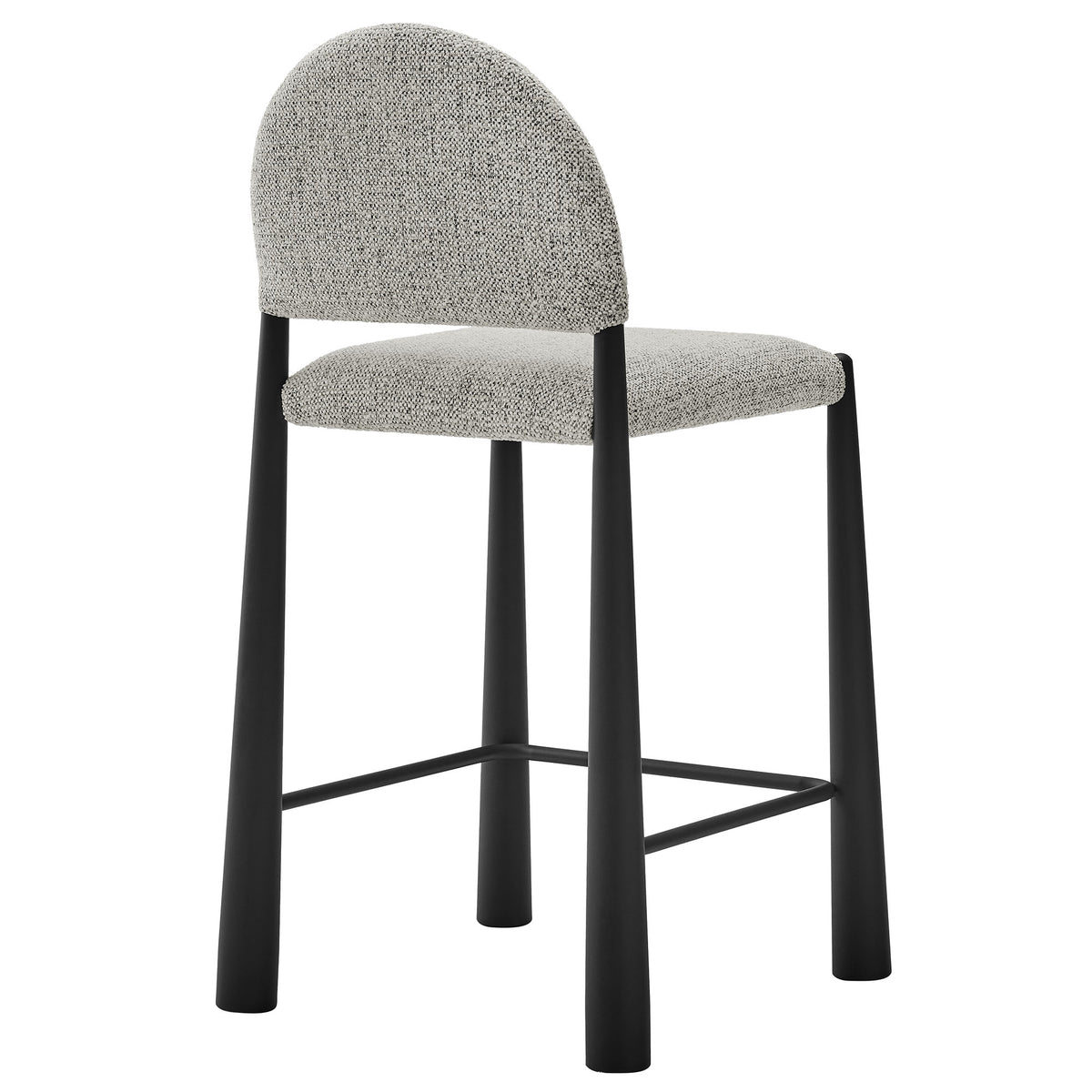 Hayley Upholstered Fabric Counter Stools Set of 2 - Black Camel