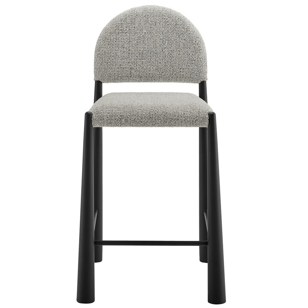 Hayley Upholstered Fabric Counter Stools Set of 2 - Black Camel