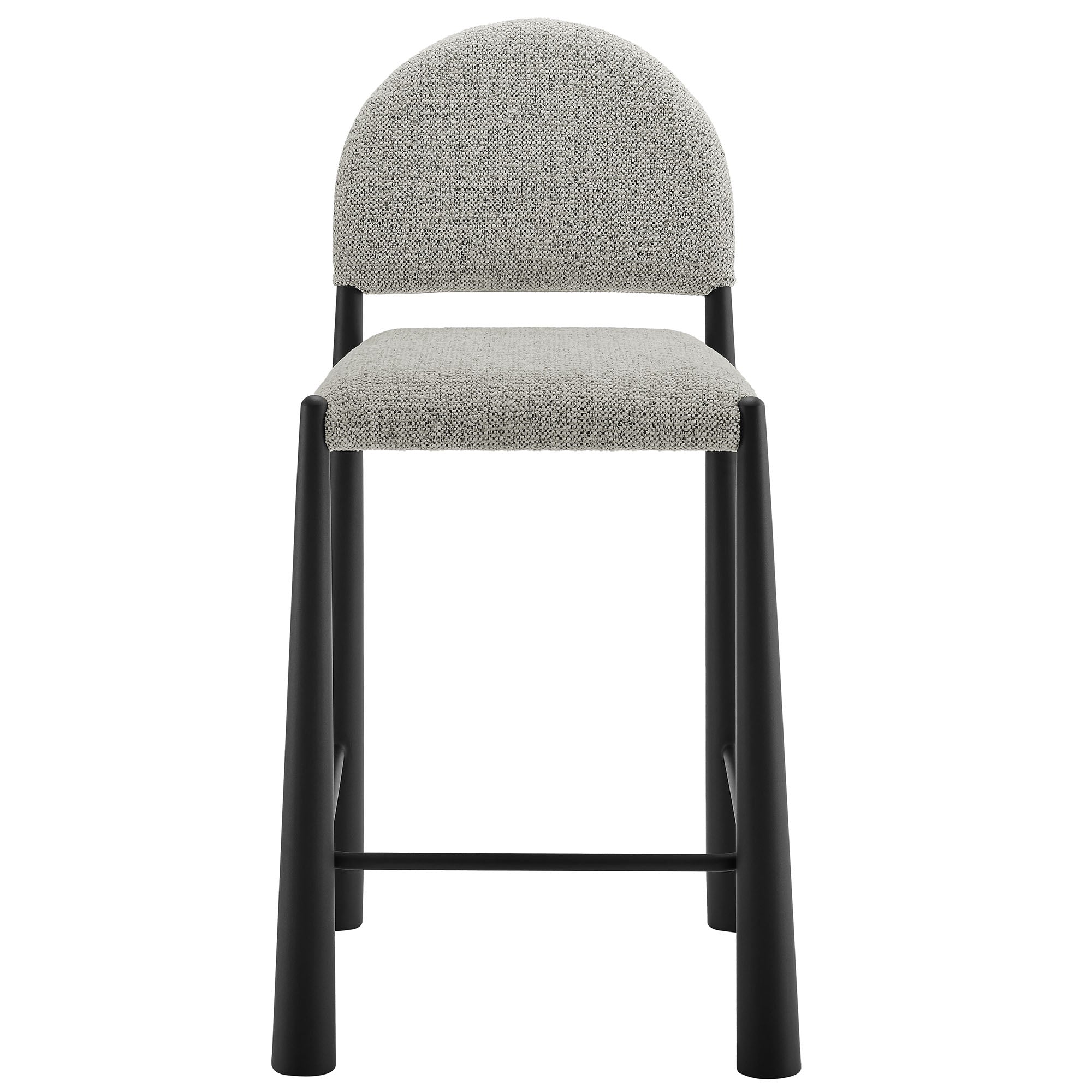 Hayley Upholstered Fabric Counter Stools Set of 2 - Black Camel