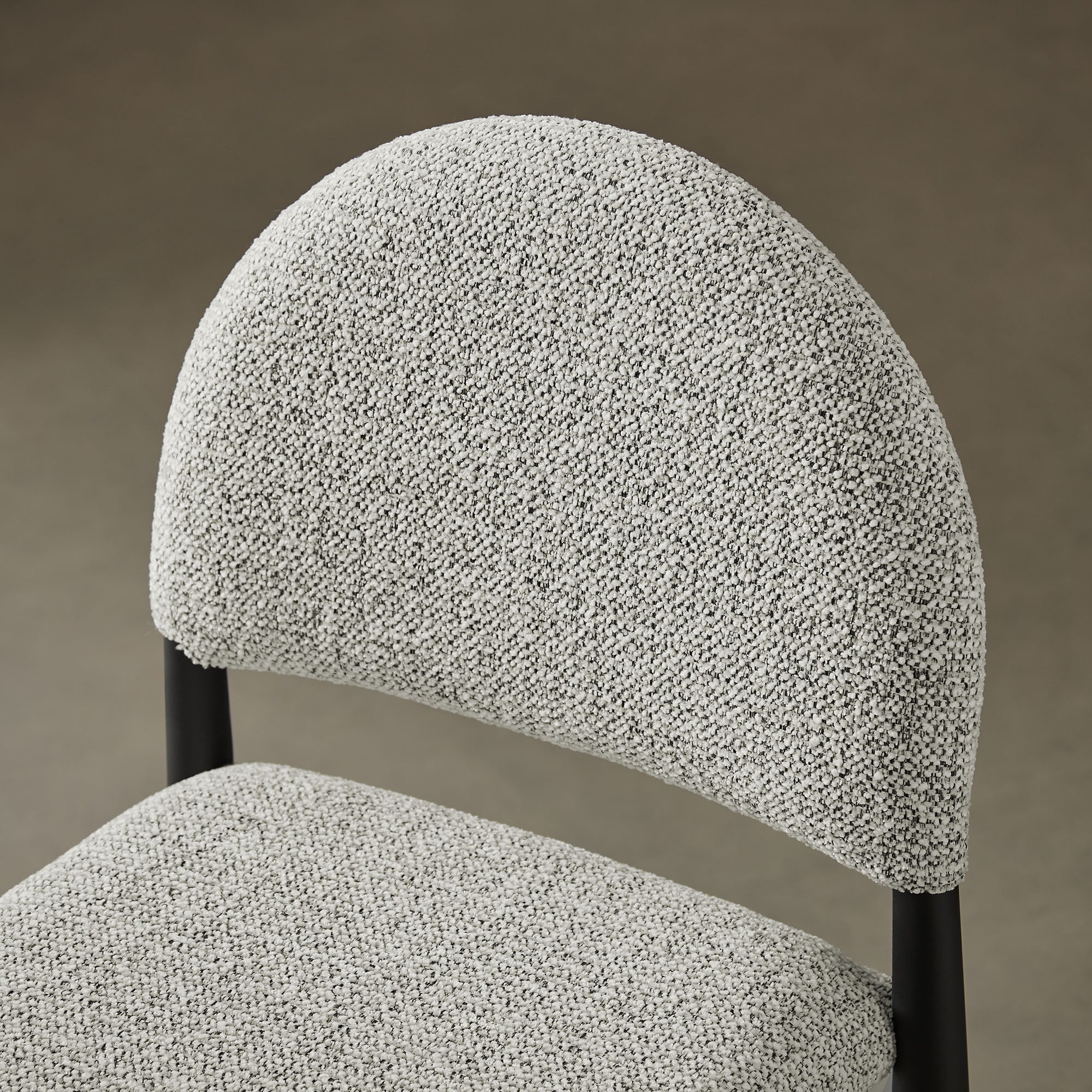 Hayley Upholstered Fabric Counter Stools Set of 2 - Black Camel