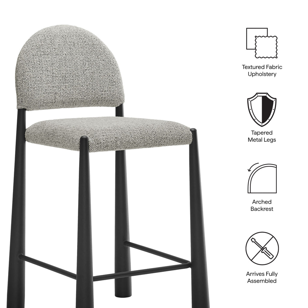 Hayley Upholstered Fabric Counter Stools Set of 2 - Black Camel