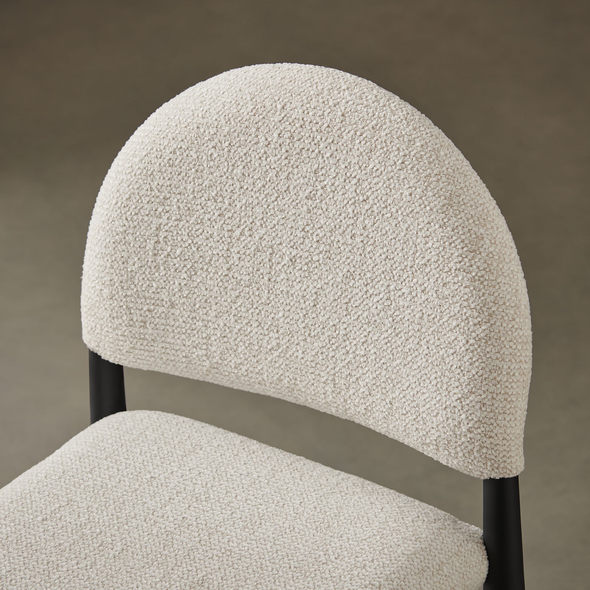 Hayley Upholstered Fabric Counter Stools Set of 2 - Black Cream