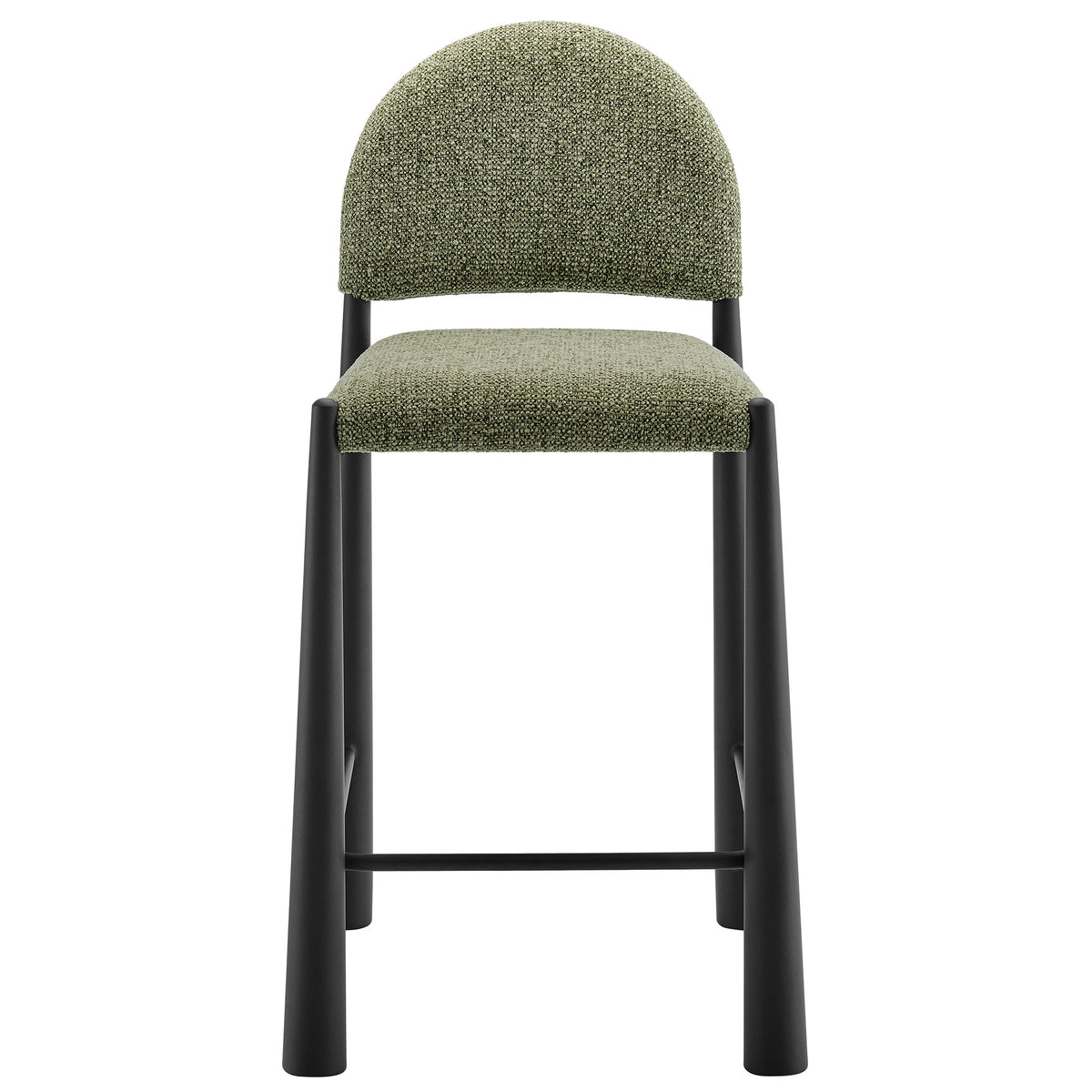 Hayley Upholstered Fabric Counter Stools Set of 2 - Black Leaf