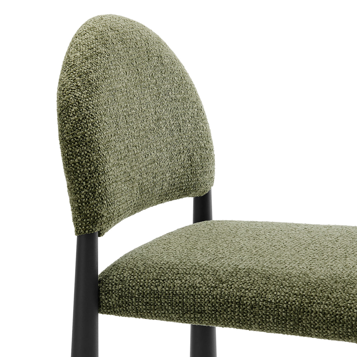 Hayley Upholstered Fabric Counter Stools Set of 2 - Black Leaf