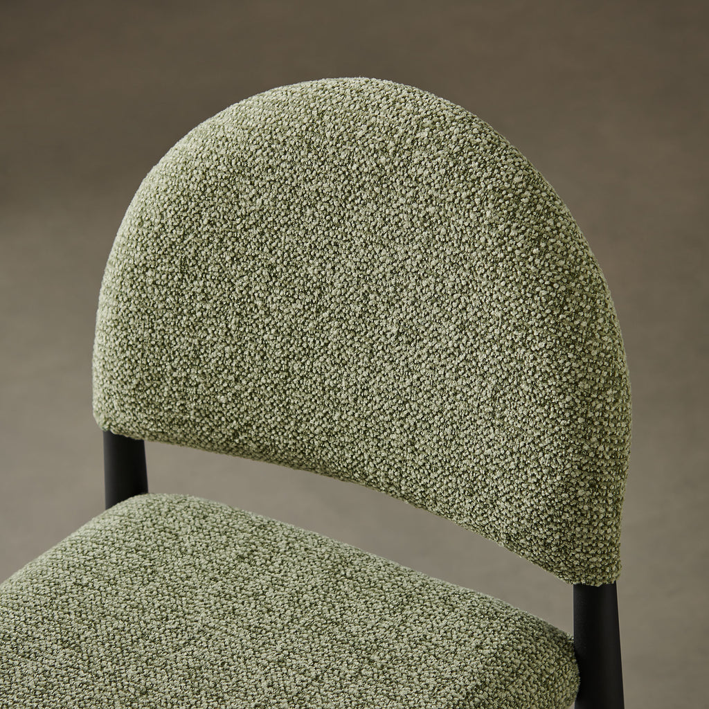 Hayley Upholstered Fabric Counter Stools Set of 2 - Black Leaf