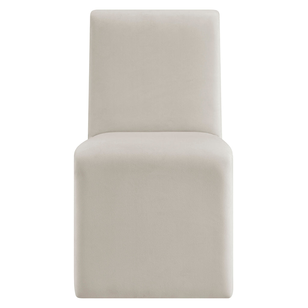 Emory Performance Velvet Dining Side Chair Set of 2 - Alabaster
