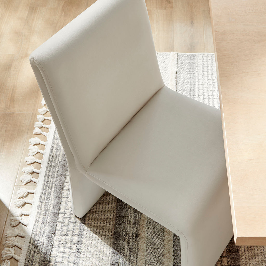 Emory Performance Velvet Dining Side Chair Set of 2 - Alabaster