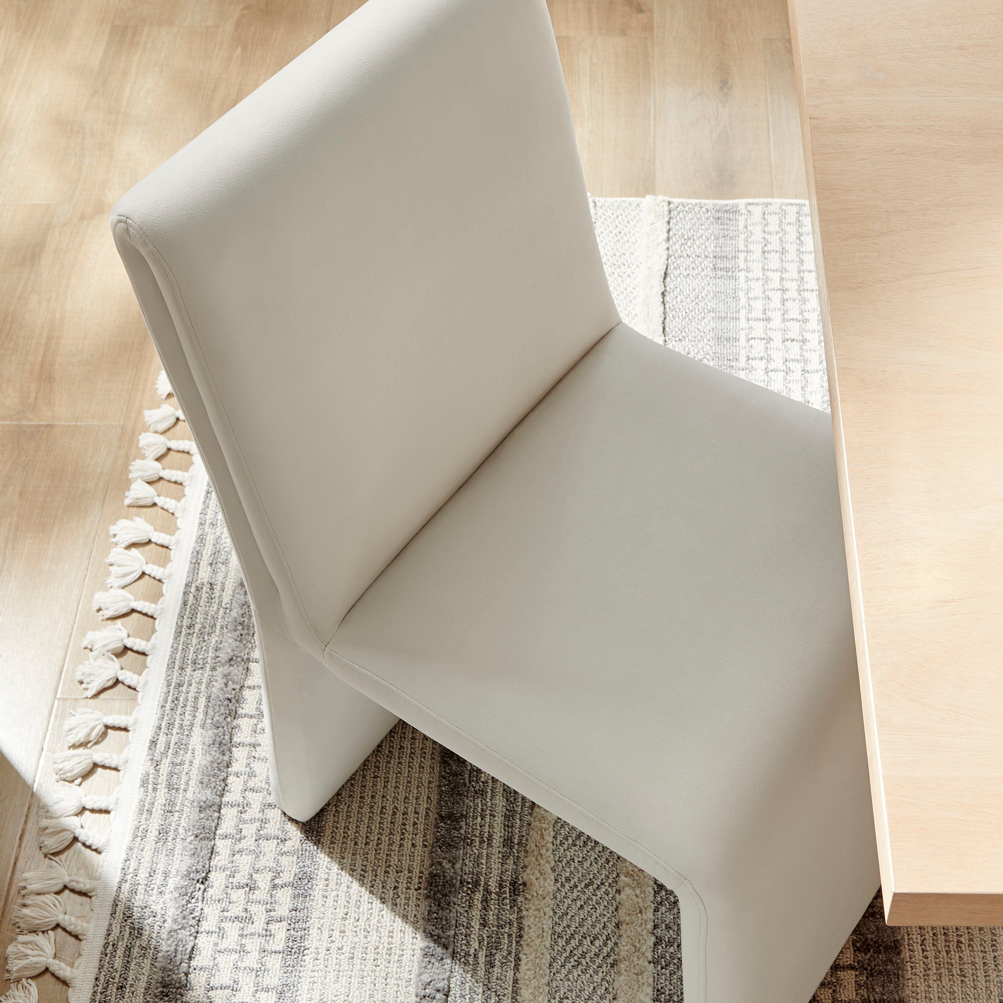 Emory Performance Velvet Dining Side Chair Set of 2 - Alabaster