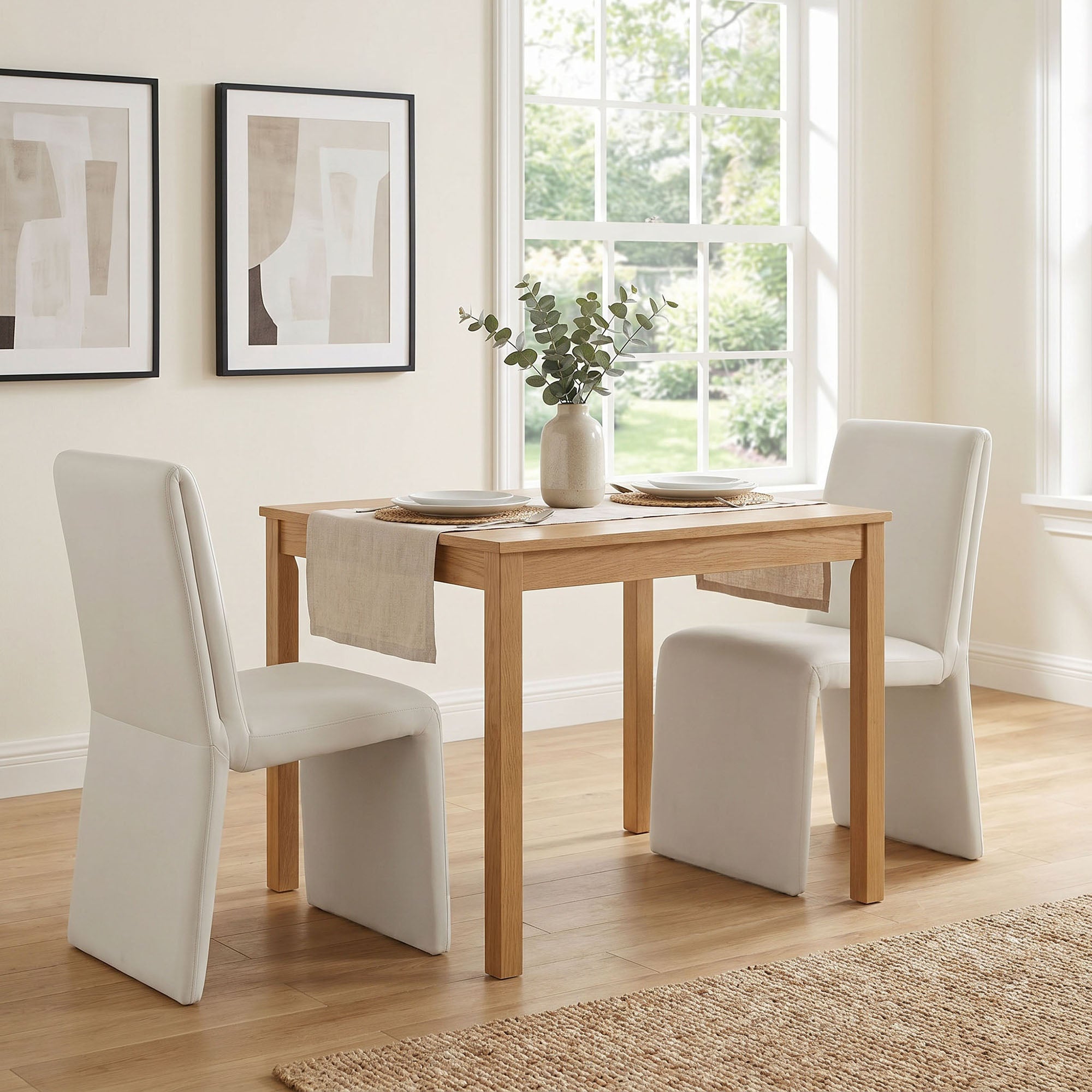 Emory Performance Velvet Dining Side Chair Set of 2 - Alabaster