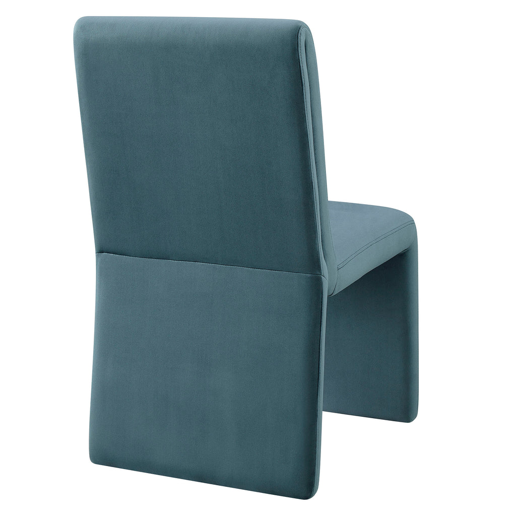 Emory Performance Velvet Dining Side Chair Set of 2 - Cadet Blue