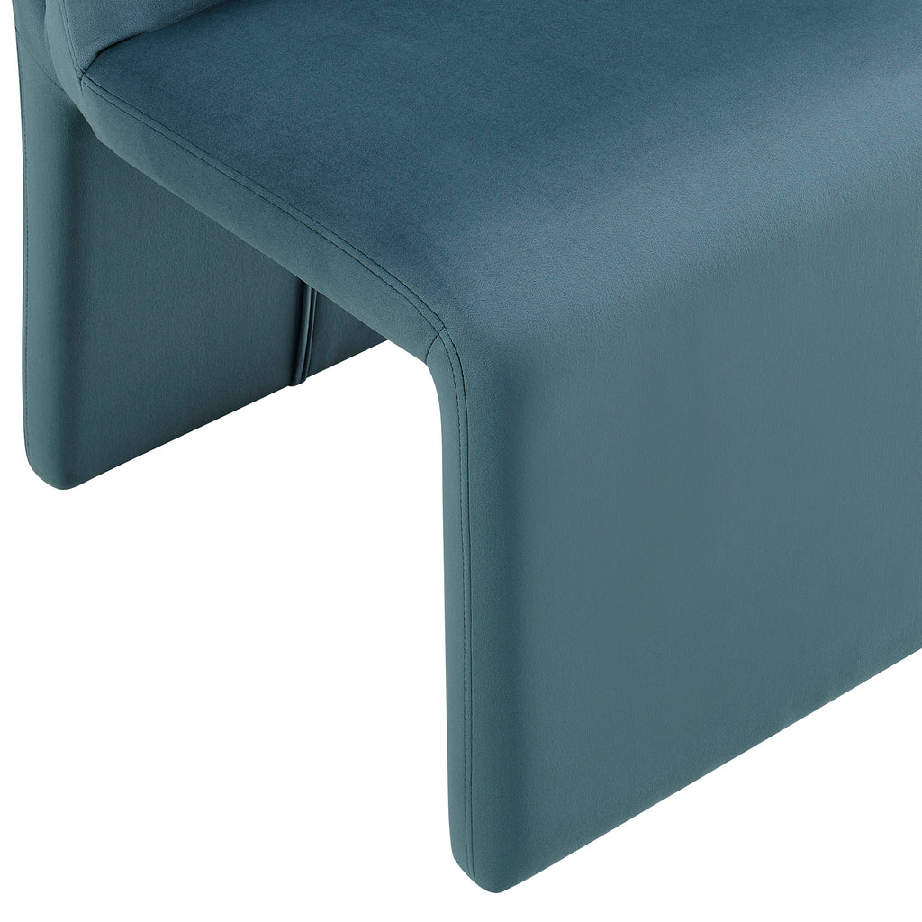 Emory Performance Velvet Dining Side Chair Set of 2 - Cadet Blue