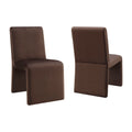 Emory Performance Velvet Dining Side Chair Set of 2 - Chocolate Brown