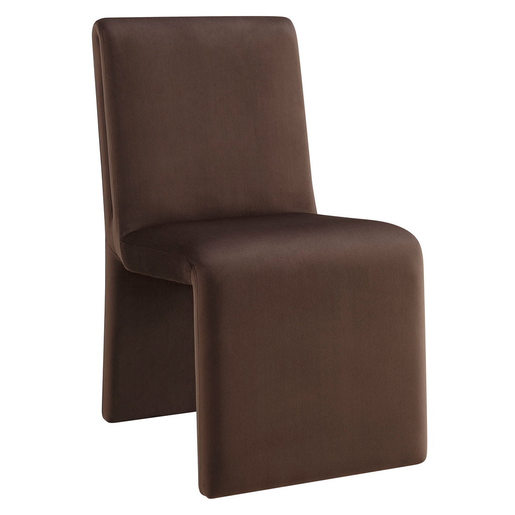 Emory Performance Velvet Dining Side Chair Set of 2 - Chocolate Brown