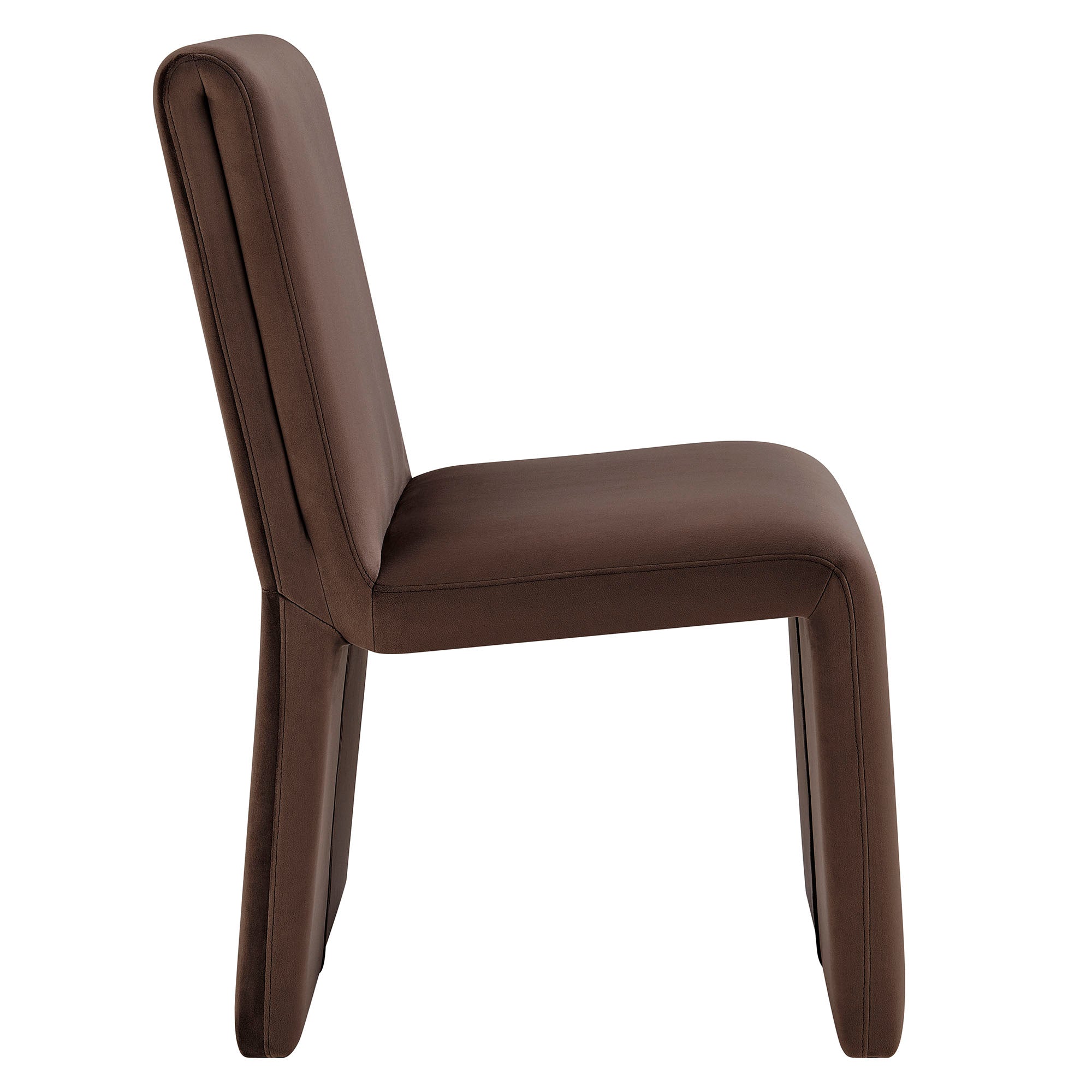 Emory Performance Velvet Dining Side Chair Set of 2 - Chocolate Brown