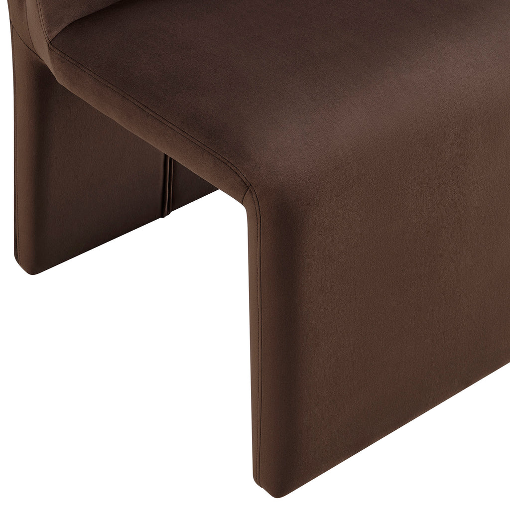 Emory Performance Velvet Dining Side Chair Set of 2 - Chocolate Brown