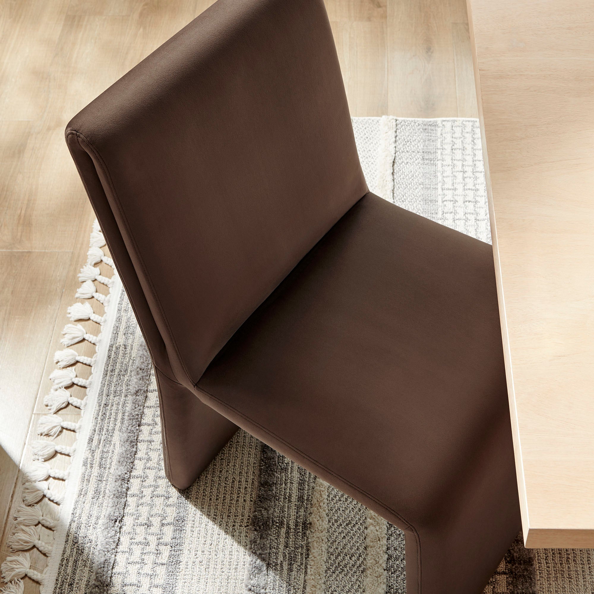 Emory Performance Velvet Dining Side Chair Set of 2 - Chocolate Brown