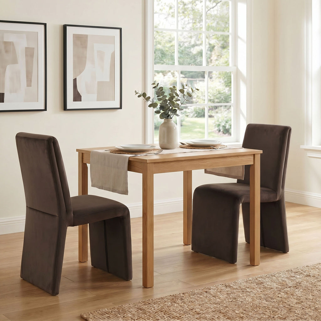 Emory Performance Velvet Dining Side Chair Set of 2 - Chocolate Brown