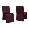 Emory Performance Velvet Dining Side Chair Set of 2 - Mulberry