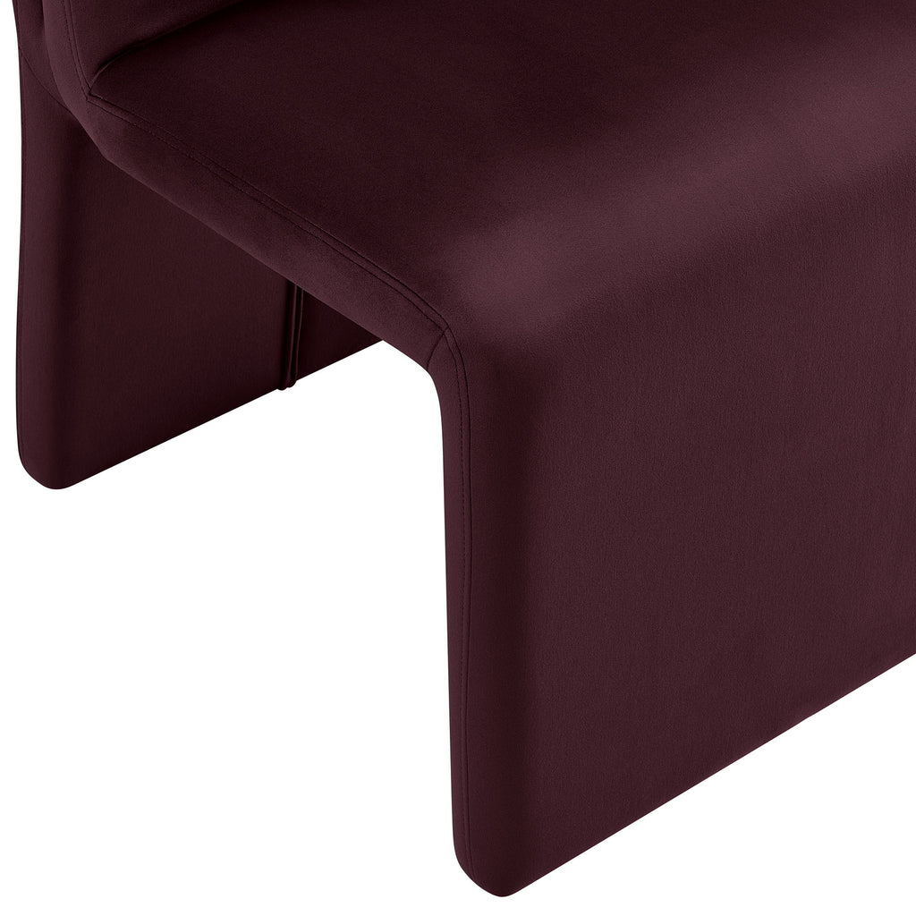 Emory Performance Velvet Dining Side Chair Set of 2 - Mulberry