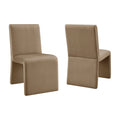 Emory Performance Velvet Dining Side Chair Set of 2 - Taupe
