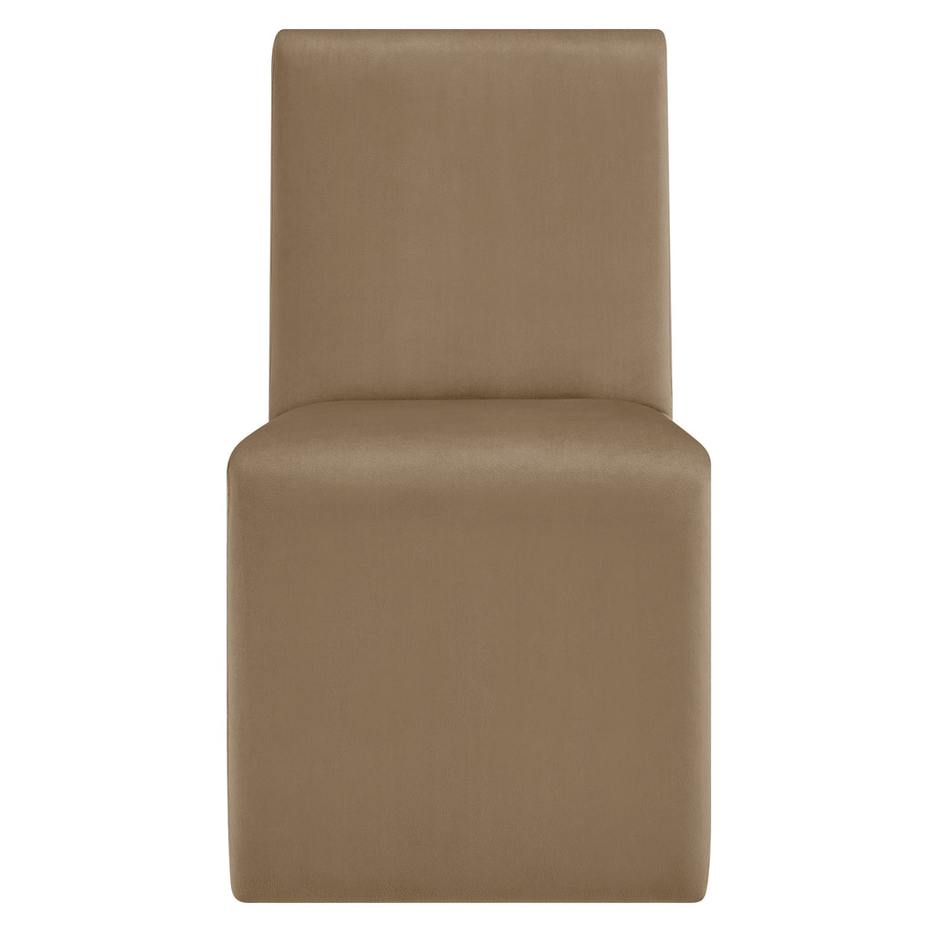 Emory Performance Velvet Dining Side Chair Set of 2 - Taupe