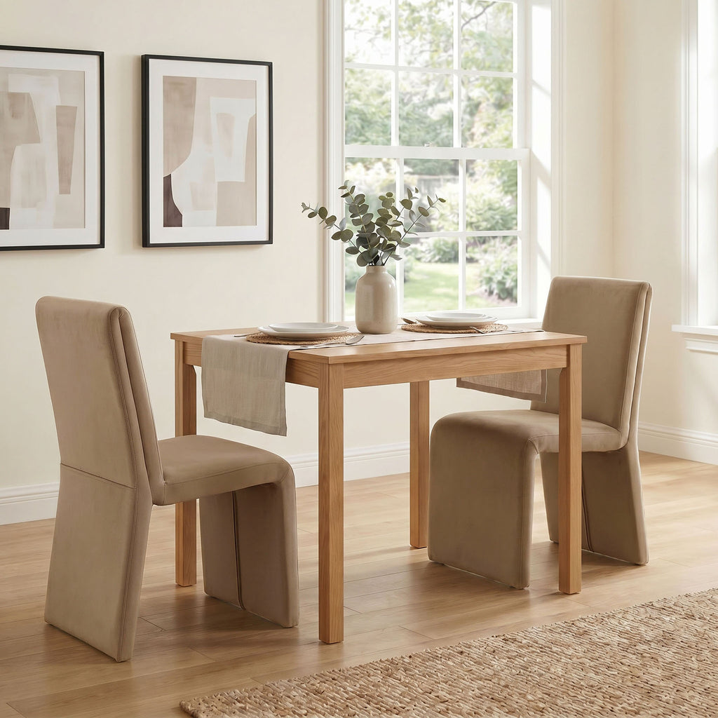 Emory Performance Velvet Dining Side Chair Set of 2 - Taupe