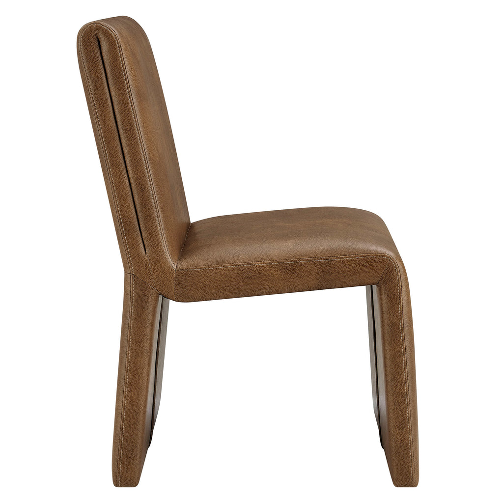 Emory Vegan Leather Dining Side Chair Set of 2 - Canyon