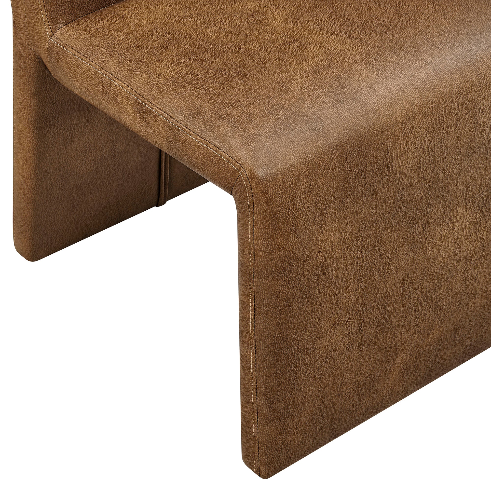 Emory Vegan Leather Dining Side Chair Set of 2 - Canyon