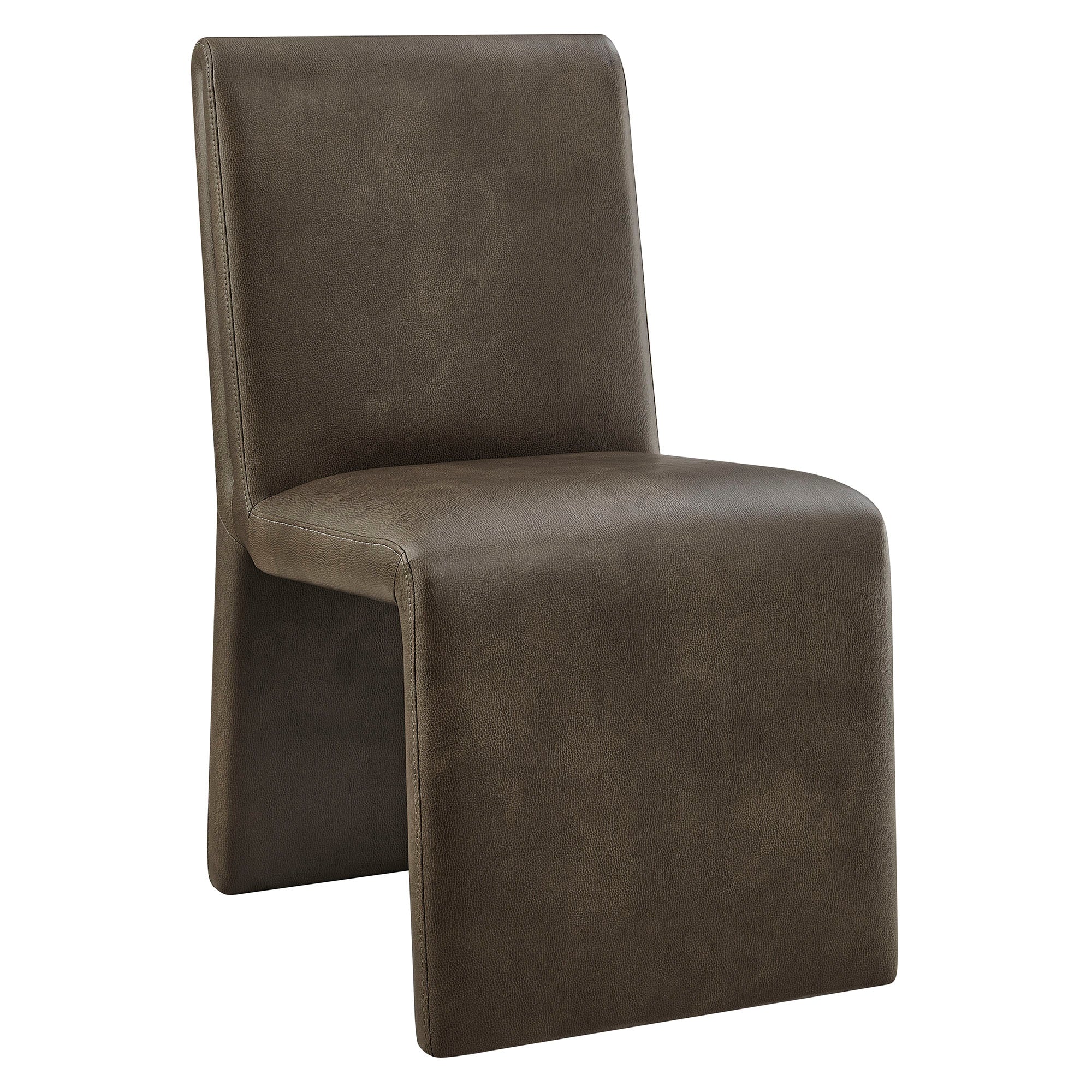 Emory Vegan Leather Dining Side Chair Set of 2 - Mushroom