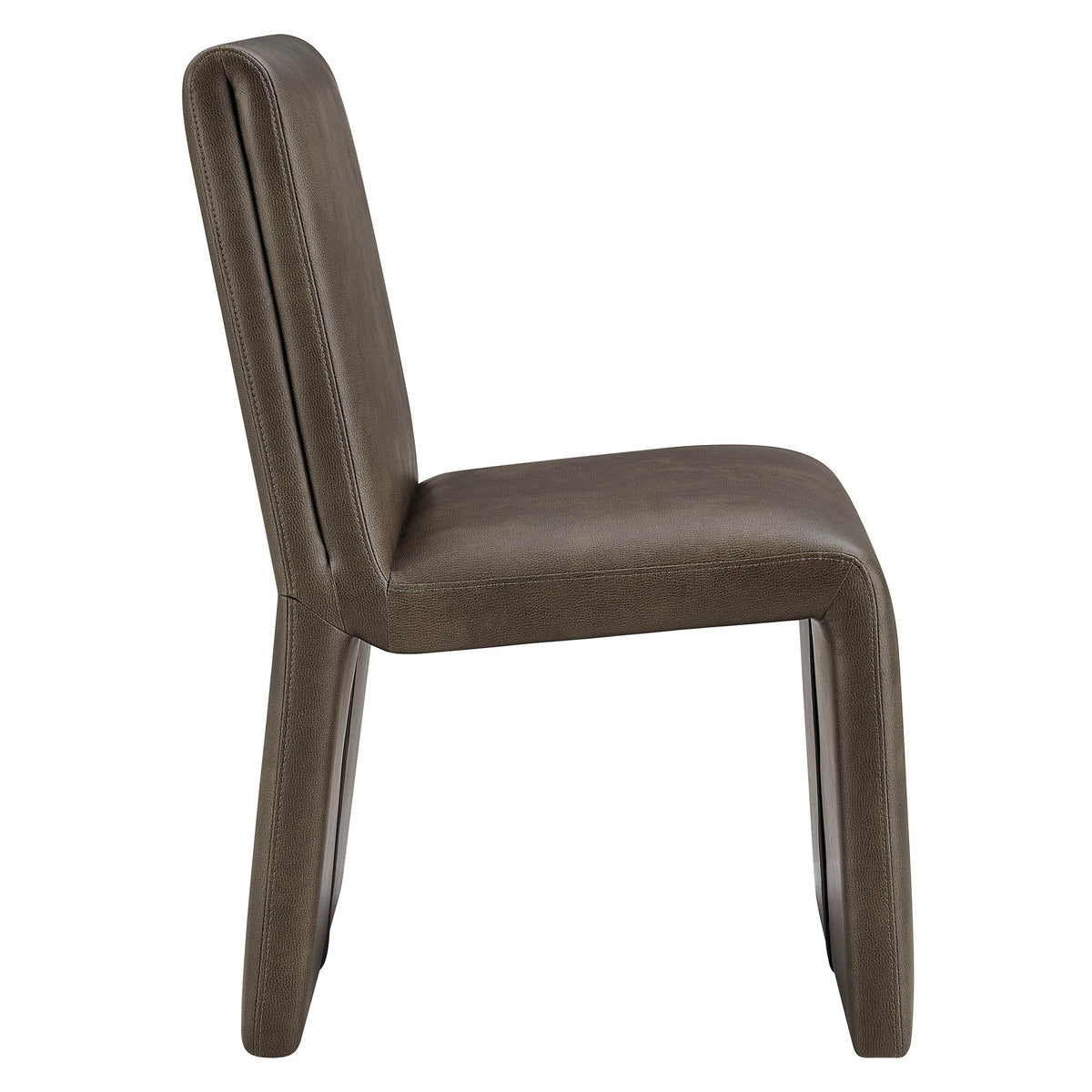 Emory Vegan Leather Dining Side Chair Set of 2 - Mushroom
