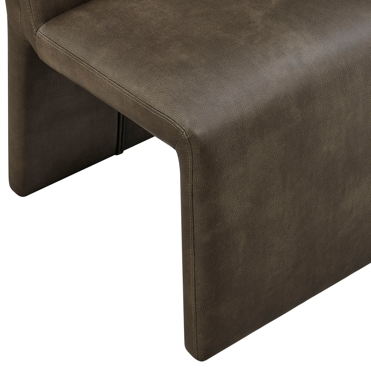 Emory Vegan Leather Dining Side Chair Set of 2 - Mushroom
