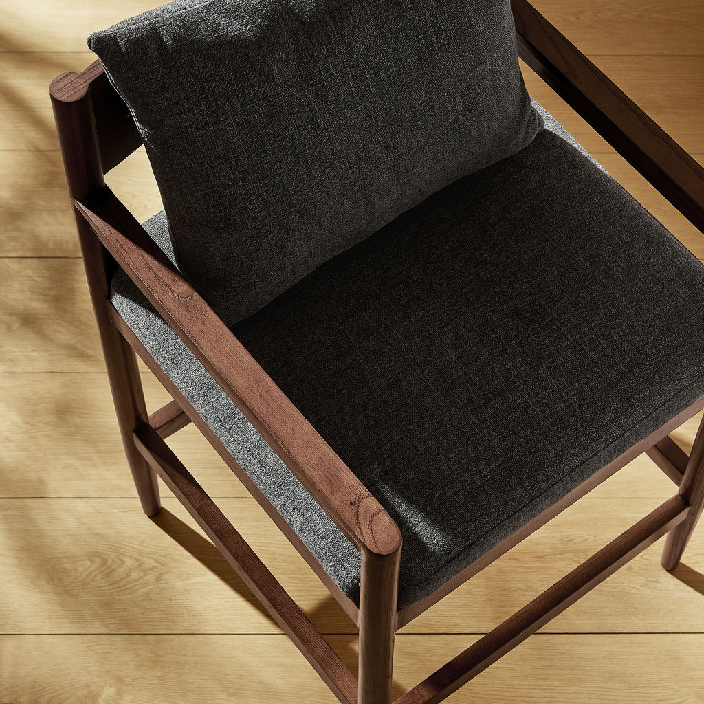 Remington Wood Counter Stool Set of 2 - Charcoal