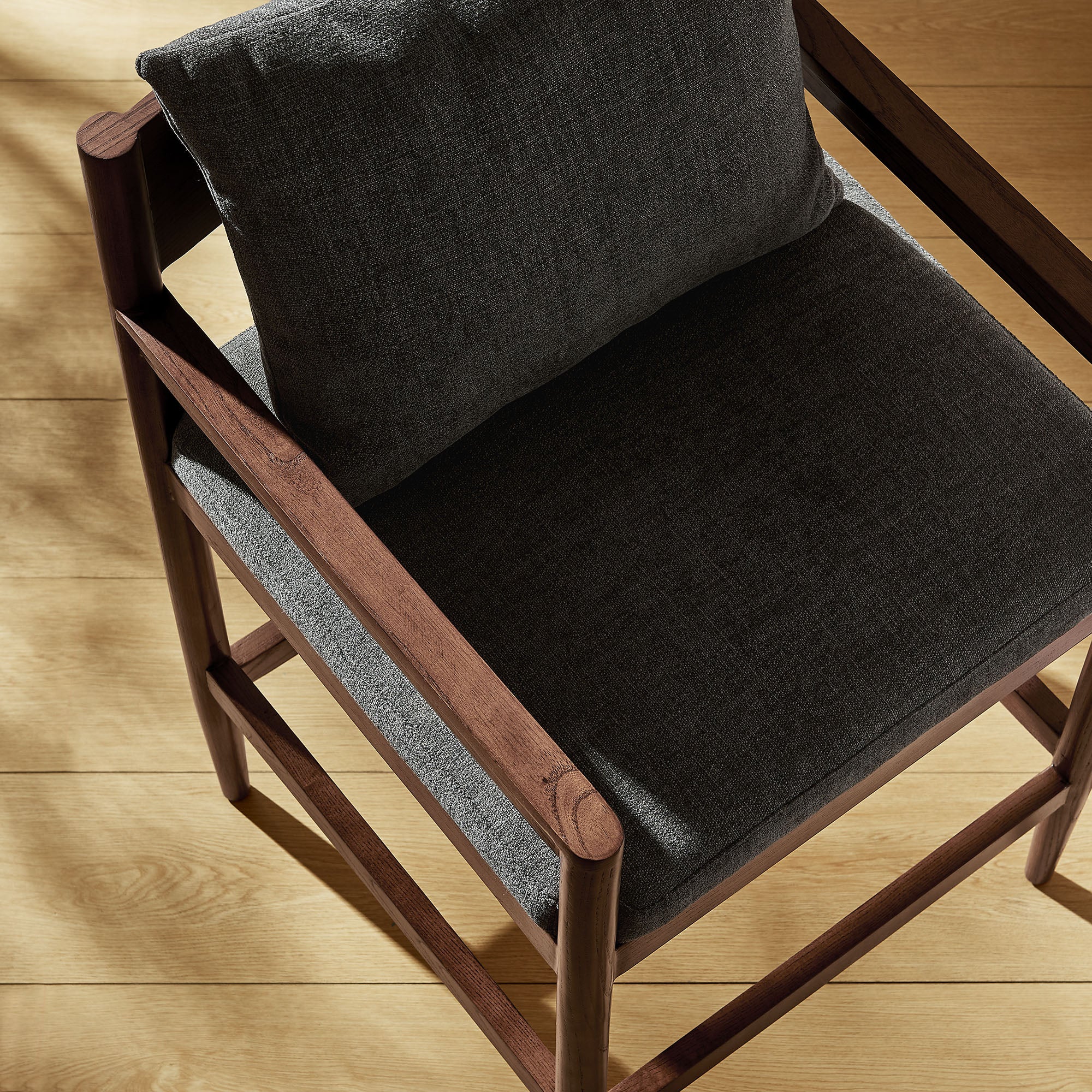Remington Wood Counter Stool Set of 2 - Charcoal