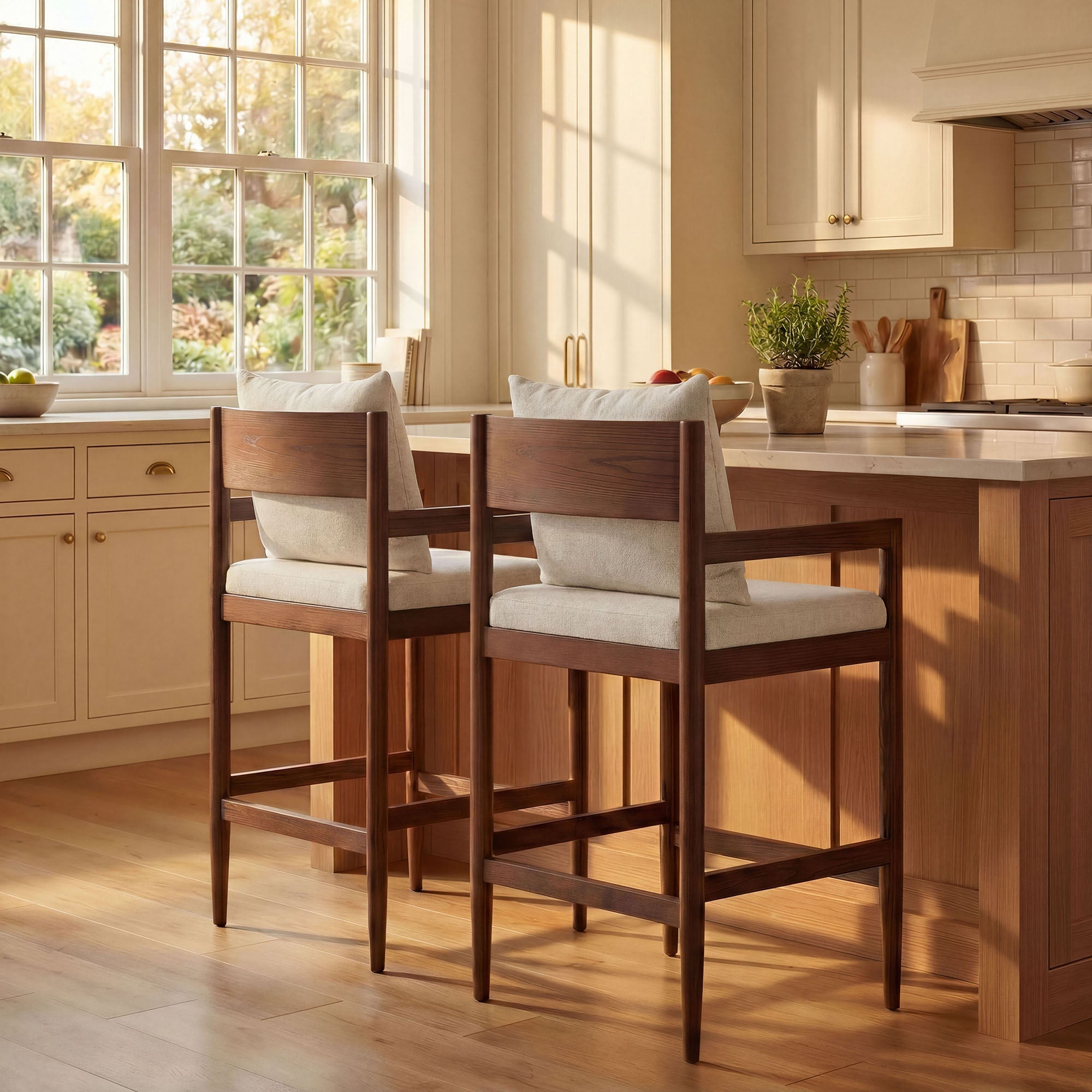 Remington Wood Counter Stool Set of 2 - Salt