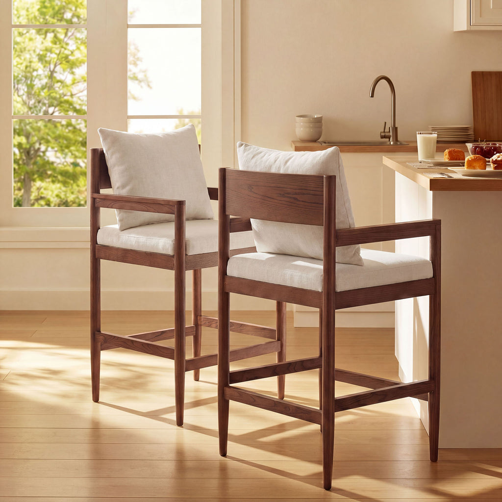 Remington Wood Counter Stool Set of 2 - Salt