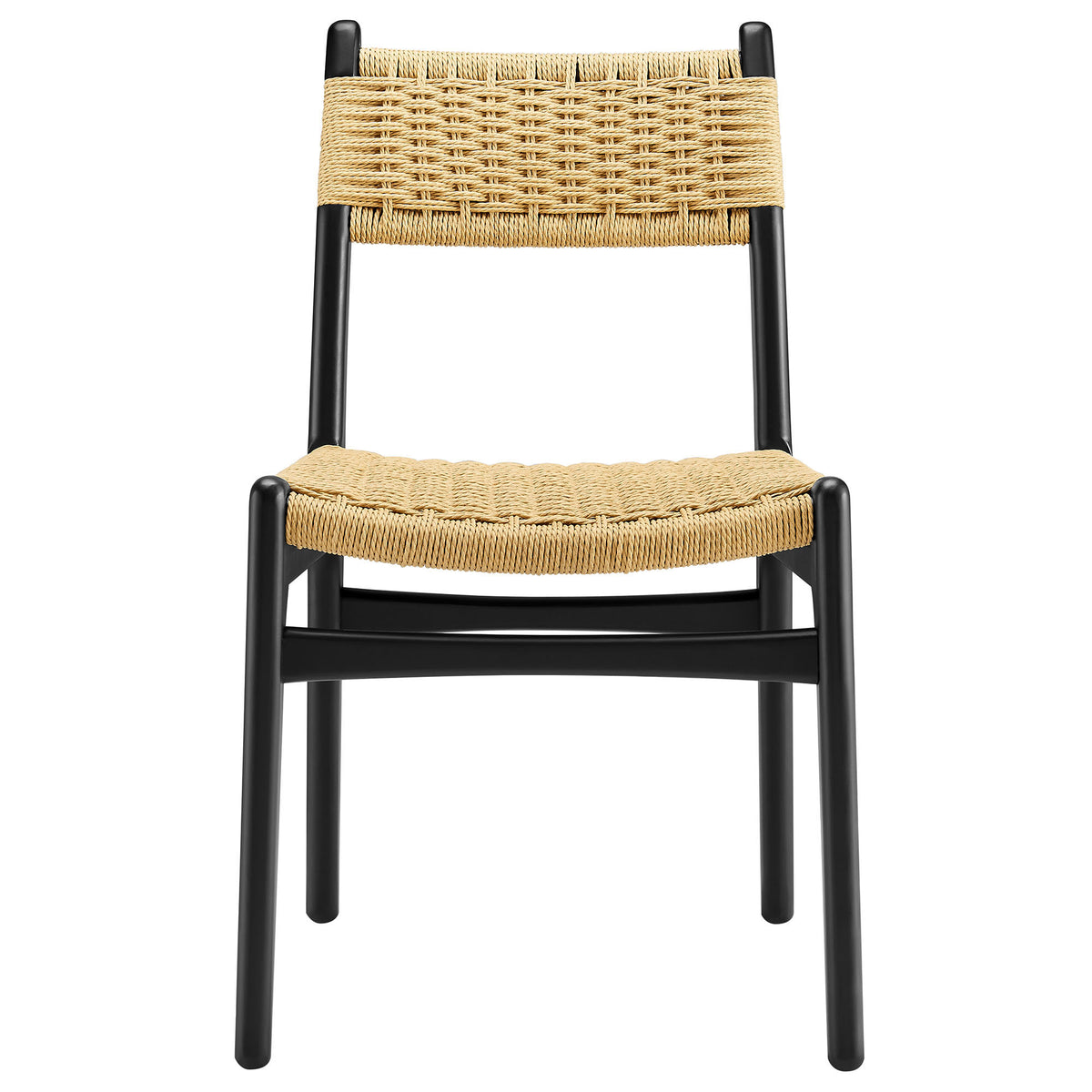 Wynn Rope and Wood Dining Side Chair - Black Natural