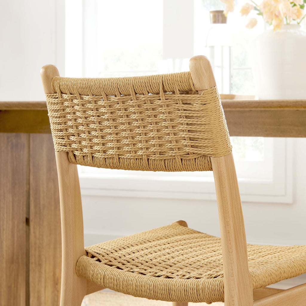 Wynn Rope and Wood Dining Side Chair - Natural